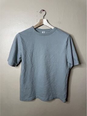 Arket Shirt Men's XS Blue Crewneck Short Sleeve Tee Relaxed Fit